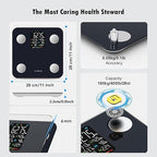 Smart Scale for Body Weight Scale with Body Fat BMI Muscle, NUTRI FIT Digital Bathroom Scale Bluetooth Composition Analysis Sync App, 17 Metrics High Accuracy for Weight Loss, 7-in-1 Large VA Display