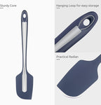 14in Extra Large Silicone Spatula: U-Taste 600ºF Heat Resistant Flexible Silicon Mixing Stirring Cooking Scraping Baking Bowl Scraper Seamless Spreader for Kitchen Nonstick Cookware (Midnight Blue)