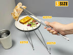 JETKONG 3 Pcs 14-Inch Stainless Steel Cooking Tweezers Heavy Duty Kitchen Food Tweezers (14 14 14 Inch, Silver)