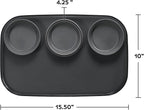 madesmart Dipware 3-Bowl Reusable Serving Tray for Appetizers and Snacks, Food-Safe Appetizer Serving Platter with 3 Removable Dip Bowls, Red