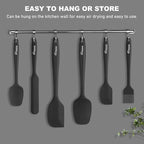 NileHome Silicone Spatula Set, 6 Pieces Food Grade Kitchen Utensils with Silicone Brush Heat Resistant BPA-free Rubber Spatula for Scraping, Baking, Cooking, Mixing