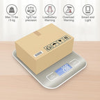Digital Shipping Scale,Stainless Steel Panel, Accurate Portable Postal Scale for Packages, Small Business,Kitchen, Food, Handmade, Liquids, and Boutique (Stainless Steel Battery (5kg/1g))
