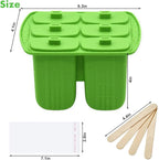 Bangp Popsicle Molds,6 Pieces Popsicles Molds Silicone BPA Free,Homemade Popsicle Maker,Reusable Easy Release Ice Pop Molds for Kids Adults,with 50 Popsicle Sticks and 50 Popsicle Bags(Green)