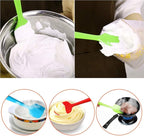 Silicone Spatulas Set, Rubber Spoon Spatula Heat Resistant Spoonula One Piece Design Seamless Spatula Non-Stick Scrapers Baking Mixing Tool (Black Set)