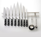 Mercer Culinary 24" Magnetic Knife Bar with 6 S Hooks, 24 Inch x 2.4 Inch x .9 Inch, Stainless Steel