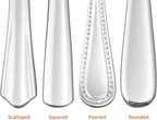 Amazon Basics Stainless Steel Dishwasher Safe Dinner Spoons with Round Edge, Large Tablespoons, 7.9 inches, Pack of 12, Silver