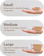 qiqee 1000 Count Mini Cupcake Liners White Muffin Liners Food Grade Baking Cups Paper No Smells（Small Size）