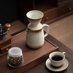 Pour Over Coffee Maker,Ceramic Coffee Maker With 100 pcs Paper Filter，16oz/480ml Pour Over Coffee Dripper (Off White)