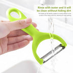 Apple Peeler:Pear Fruit Vegetable Peeler,Manual peeler for Peeling Apples, Pears, Cucumber;Garlic Carrot Potato Cheese Zester Grater, Essential Kitchen Tool(2-Pack) (green)