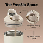 Owala FreeSip Tumbler - Stainless Steel - 40-oz. - Tan (Lightly Toasted) (Pack of 6)