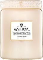 Voluspa Coconut Papaya, Large Candle Jar, 18 oz, 100 Hour Burn Time, Coconut Wax for Clean Burning, Handcrafted in The USA
