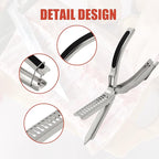 BBQ Rib Skinner & Membrane Remover - Ergonomic Rib Prep Tool with Boning Tongs, Stainless Steel Non-Slip Grip, Dishwasher Safe BBQ Grilling Accessory