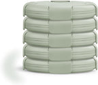 STOJO Collapsible Bowl 5 Set - Sage, 36oz - Reusable Silicone Bowl for Hot and Cold Food - Perfect for Travel, Meal Prep, To-Go Lunch, Camping & Hiking - Microwave & Dishwasher Safe