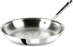 All-Clad D3 3-Ply Stainless Steel Fry Pan 12 Inch Induction Oven Broiler Safe 600F Pots and Pans, Cookware Silver
