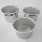 Aluminum Tart Pan Set, 6 PCS Popover Pan Single Serving Pastry, Large Muffin Pans, Baking Tool for Egg Tart, Yorkshire, Cupcake, Baba Au Rhum, Pot Pie (3.82x 2.95x 2.05 Inch)