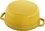 Staub Cast Iron 4-qt Round Dutch Oven - Citron