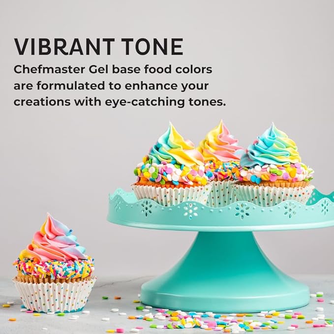 Chefmaster Mint Green Gel Food Coloring | Vibrant Color | Professional-Grade Dye for Icing, Frosting, Fondant | Baking & Decorating | Fade-Resistant | Easy-to-Use | Made in USA | 1 oz