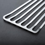 MSY BIGSUNNY Heavy Duty Fish Turner, Stainless Steel Slotted Turner with Pakkawood Handle, 4X13 Inches