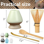 Matcha Whisk Holder Matcha Chasen Whisk Stand Ceramic Holder fit for Traditional Japanese Tea Ceremony Starter (Cherry Blossoms porcelain white)