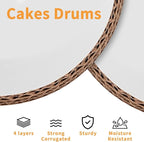 JCD 5pcs Large Cake Boards Drum 14 Inch Round, 1/2" Thick Cake Drums, Cake Decorating Supplies Sturdy Cake Corrugated Cardboard for Multi-Layer Cakes(14inch/5pcs)