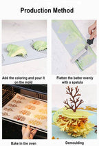 Hollow Leaf Silicone Mold Chocolate Candy 3D Hollow Leaf Candy Mold Food Cooking Meals Decorations Fondant Mold Polymer Clay Molds