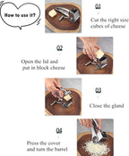 Kitchen Tools Hand Crank Shredder Butter Cheese Grater, Stainless Steel Rotary Grater Handheld Rotary Cheese Grater with 4 Stainless Drum