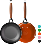 YUTANN Pre-Seasoned Cast Iron Skillet 8 Inch,Diamond-Textured Interior for Crispy, Oil-Saving Cooking,Ideal for Eggs, Steak, and More,Non-Toxic & Easy Clean