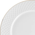 Mikasa Trellis Gold Rim Bone China Lightweight Chip Resistant 12 Piece Dinnerware Set, Service for 4
