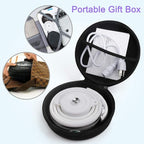 Upgrade Travel Kettle, ShineMe Food Grade Silicone Dual Voltage 110-220V Ultrathin Portable Electric Water Kettle with Cup, Universal Adaptor and Detachable Power Cord, 555ML (White)