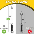 Flexible LED BBQ Grill Lights Set of 2 - Perfect Grilling Accessories Light with 360-Degree Magnetic Base and Extra Long Gooseneck - 100% Portable Outdoor Lamp w/ 6 Batteries Included