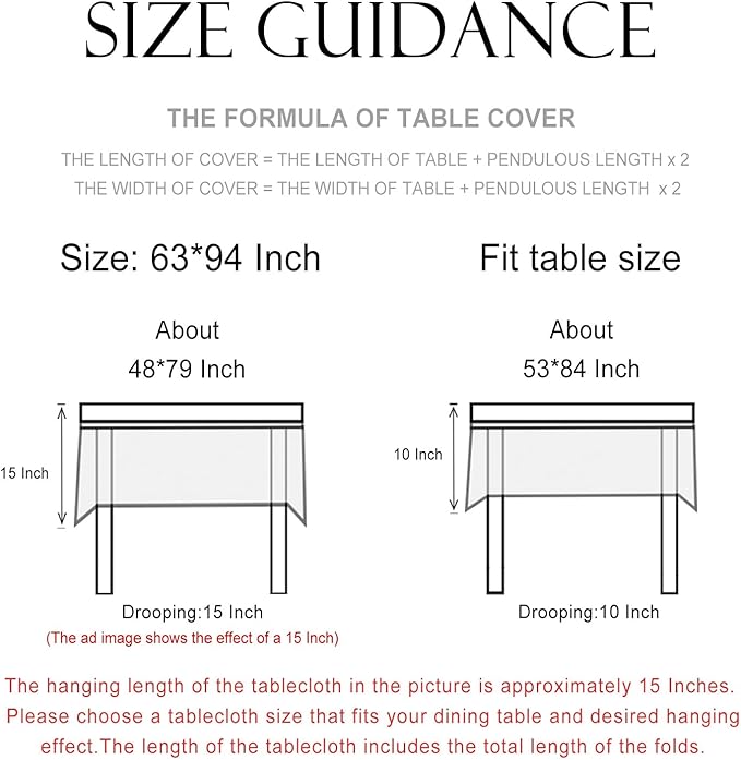 patdrea Designer Linen Vintage Long Blue Rectangle Tablecloth,Leaves Pattern Anti-Wrinkle Floral Table Cloth,Table Cover Cloth Decor for Kitchen Dining,Christmas,Thanksgiving,Party,63"x94"-Ivar B