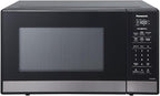 Panasonic NN-SB438S Compact Microwave Oven, 0.9 cft, Black Stainless Steel