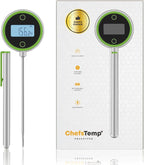 ChefsTemp Pocket Pro 1-Second Instant Read Digital Meat Thermometer Rechargeable for Grilling, Food, BBQ, Kitchen Cooking, Oil Deep Frying & Candy (Lime Zest)