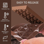2 Pcs Chocolate Bar Molds – Non-Stick Silicone Molds with Bags and Scraper chocolate molds Food Grade Silicone Deep Chocolate Bar Mold (2)