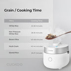 CUCKOO Twin Pressure Rice Cooker 3-Cup Uncooked / 6-Cup Cooked with Induction Heating Technology, 15 Menu Modes with Voice Guide, Small Rice Maker Multi-Cooker & Pressure Cooker (CRP-MHTR0309FW)
