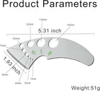 Herb Stripper 9 Holes, Stainless Steel Kitchen Herb Stripping Tool Loose Leaf Kale Razor Metal Leaf Pealer for Kale, Chard, Collard Greens, Thyme, Rosemary, Basil (2Pcs)