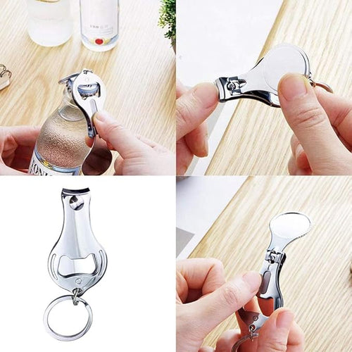 20 pcs-Personalized 4 in 1 Multi Function Bottle Opener, Nail Clipper, Wedding Favors Brewery, Private Customized, Sliver, Multitool Gifts for Men