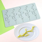 TUKE 3D Branch Silicone Tuile Fondant Molds for Baking, Polymer Clay, Sugar Craft - Hollow Candy Lace Design (9.52x4.92x0.12inch)