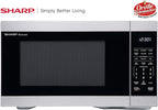 SHARP Countertop Microwave Oven with Removable 12.4" Carousel Turntable, 1000 Watt, 1.1 Cubic Feet, Stainless Steel