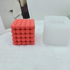 Bubble Cube Silicone Candle Mold for Candle Making, Silicone Soap Mold Fondant Chocolate Cake Mould Epoxy Resin Casting Mold DIY Wax,Polymer Clay