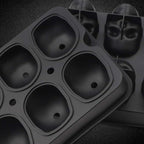 CHIYAN Skull Ice Mold Silicone - Set of 6 Large 3D Ice Cube Molds, 2.3x2.3 Inch Flexible Silicone Freezer Tray, Whiskey Cubes Mold Skull for Party Cocktails Champagne and Drinks