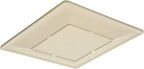 Carlisle FoodService Products Grove Reusable Plastic Plate Square Plate with Rim for Home and Restaurant, Melamine, 8.5 Inches, Buff
