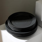 Stone Lain Orbit 4-Piece Salad Plate Set Stoneware, Charcoal