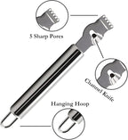 3Pcs Lemon Zester Tool Citrus Peeler Zester Grater with Handle Stainless Steel Fruit Grater Peeling Knife Multipurpose Kitchen Gadgets Bar Accessories
