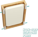 Bamboo Bread Slicer - Adjustable Width Guides. Sturdy Wooden Cutting Board. Easy Slicing for Homemade Bread, Bagels & More