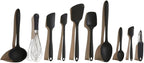 GIR: Get It Right 10-Piece Cooking Utensils Set - Black Silicone - Spatula Set, Silicone Spatulas & Kitchen Spoons - Heat-Resistant up to 425°F - Nonstick Cookware-Friendly - Dishwasher-Friendly