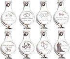 30pcs-Personalized 4 in 1 Multi Function Bottle Opener, Nail Clipper, Wedding Favors Brewery, Private Customized, Sliver, Multitool Gifts for Men
