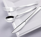 N9R 300PCS Silver Plastic Silverware Set, 100 Forks, 100 Spoons, 100 Knives, Heavy Duty Disposable Cutlery for Parties, Fancy Disposable Flatware for Weddings, and Daily Use