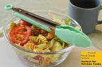 Kitchen Cooking Tongs with Silicone Tips 9-Inch Food Tongs, Set of 3 (Mint)