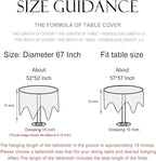 patdrea Designer Linen Table Cloth for Round Table,Durable Breathable Anti-Wrinkle Floral Tablecloth,Fall Decorative Cover for Kitchen Dining,Christmas,Thanksgiving,Party,Diameter 67"-Noah